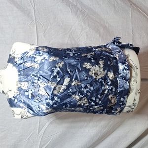 Blue Floral top blouse